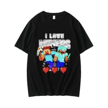 Imagem de Camiseta Masculina Oversized De Algodão Com Estampa I Love Miners, Jog