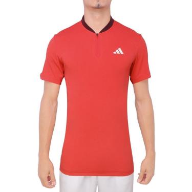 Imagem de Camisa Polo Adidas Tennis Pro Freelift Vermelho e Marrom-Masculino
