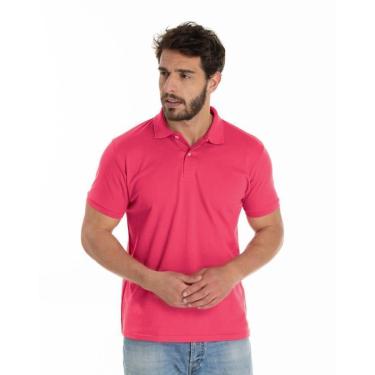 Imagem de Camisa Gola Polo Piquet Masculina Básica Lisa-Masculino