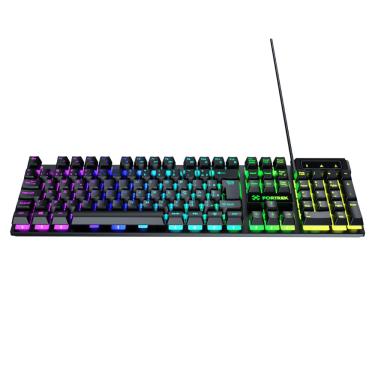 Imagem de Teclado Gamer Fearless 100 LED ABNT2 Membrana Fullsized