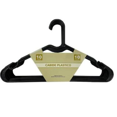 Imagem de Kit 10pcs cabide plastico c/porta gravata - Niazitex