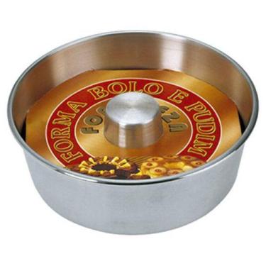 Imagem de Forma / assadeira de aluminio para bolo / torta / pudim com tubo 8x24c