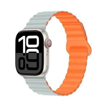Imagem de Pulseira Esportiva Magnética De Silicone 42mm 44mm 45mm 46mm 49mm Para