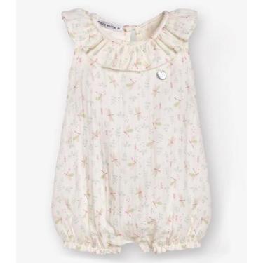 Imagem de Macaquinho Gase Infantil Trick Nick Bege, M, Bege