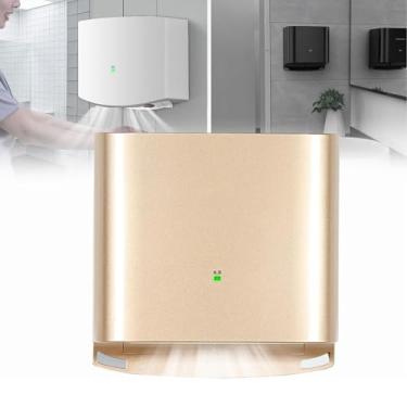 Imagem de Secador de mãos automático para uso comercial - Secador de ar ABS montado na parede com filtração, ideal para hotéis, banheiros e banheiros - Acabamento dourado elegante