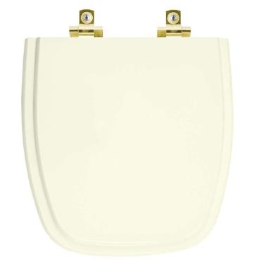 Imagem de Assento Sanitário Com Fechamento Lento Fit Pergamon Para Vaso Celite Com Ferragem Dourada