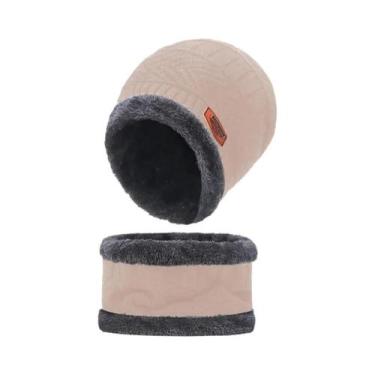 Imagem de Gorro De Inverno Masculino Com Forro De Lã, Cachecol De Lã Grosso, Bal
