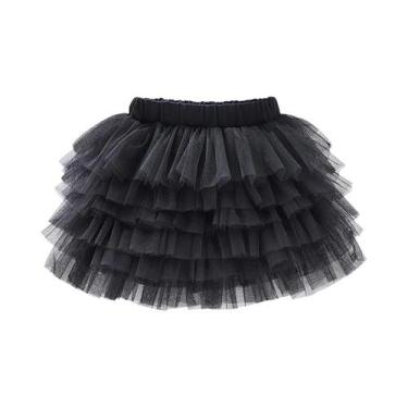 Imagem de Saia De Tule De 6 Camadas Para Meninas, Cintura Elástica, Respirável, 