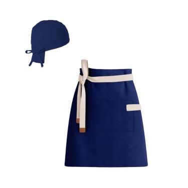 Imagem de Avental Cintura Azul Marinho e Bandana Restaurante Cafeteria