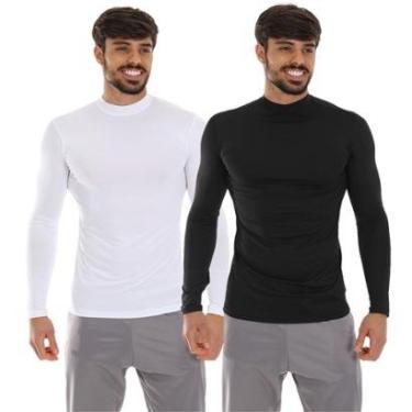 Imagem de Kit 2 Camisa Segunda Pele UV Frishop Proteção Térmica Manga Longa-Masculino