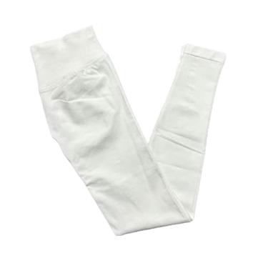 Imagem de tincolia Leggings femininas de alta elasticidade, shorts para levantar o bumbum, ioga, sem costura, controle de barriga, exercícios físicos - branco-PP