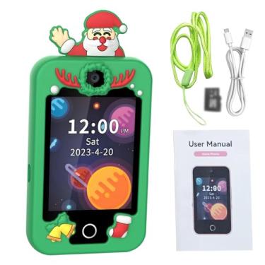 Imagem de Taruor Máquina de Aprendizagem para Smartphone Infantil Com Memória Expansível de 8 GB, Câmera Touchscreen para Reprodutor Vídeo e Música, Calendário, Calculadora, Lanterna, (Papai Noel)