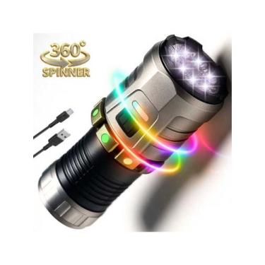 Imagem de Lanterna Led Com Longo Alcance Powerlume Com Giro 360 E Ímã Magnético 