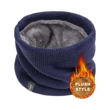 Imagem de Cachecol Unissex De Inverno Quente, Protetor De Pescoço Macio De Tricô