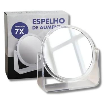 Imagem de Espelho Duplo Aumento 7x com Suporte para Mesa Klass Vough