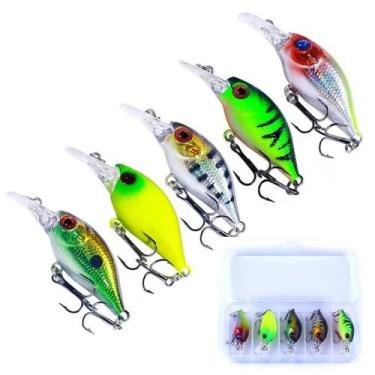 Imagem de Conjunto De 5 Iscas Artificiais Crankbait De 4.4g E 5cm Para Pesca De 