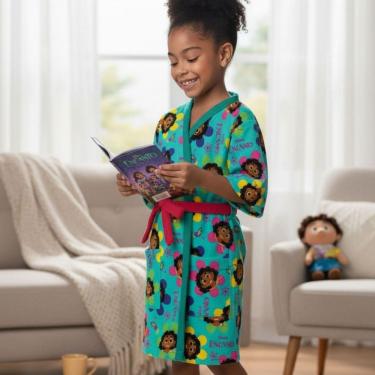 Imagem de Roupão Infantil Aveludado Mirabel Madrigal Encanto Lepper