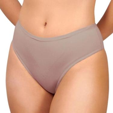 Imagem de Calcinha Cintura Alta Reforço Frontal Modal Duloren 729056, G, Castanh