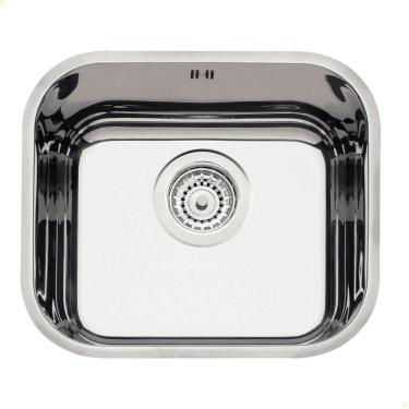 Imagem de Cuba Tramontina Lavínia 40 BL Prime em Aço Inox Alto Brilho 40x34 cm com Escape e Válvula 94020203