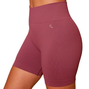 Imagem de Shorts Fitness Benévola Poliamida Academia Sem Costura Leg Legging Sem Transparência Treino Corrida-Feminino