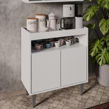 Imagem de Balcão Aparador Buffet Cantinho Do Café 71cm Lice M24 - Branco