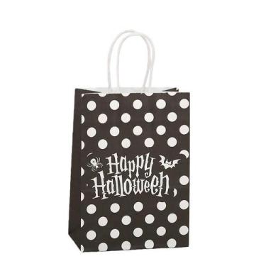 Imagem de Conjunto de sacolas de presente de papel kraft de Halloween 50 unidade