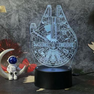 Imagem de Luz noturna LED 3D que muda de cor de nave espacial para crianças - Yi