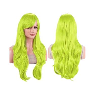 Imagem de Peruca Sintética Colorida De 70cm Com Ondas E Franja Para Mulheres, Fa