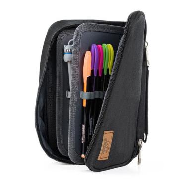 Imagem de Estojo Escolar Box Organizador Unissex Quadrado 100 Pens Top - TEX WEB
