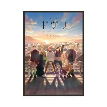 Imagem de Adesivos De Pôster De Anime Retrô, Arte De Parede À Prova D'água Para 