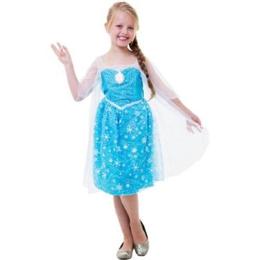 Imagem de Fantasia Vestido Princesa Elsa Musical Frozen Som E Luz+capa - Disney,
