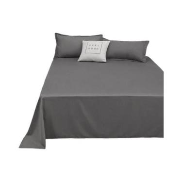Imagem de Lençol De Cama Lavável À Máquina Em Cor Sólida Para Cama De Solteiro O