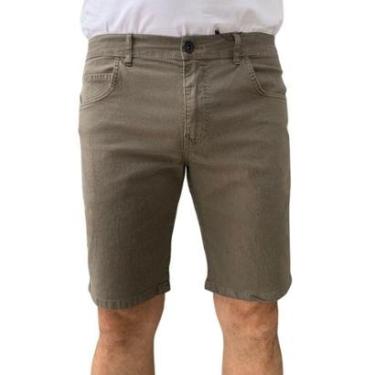 Imagem de Bermuda Casual Ogochi Masculina Tradicional Bege 3523104 - Marrom 44-Masculino