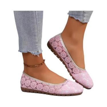 Imagem de Tênis Casuais Femininos De Primavera E Outono Com Bico Redondo Em Malh