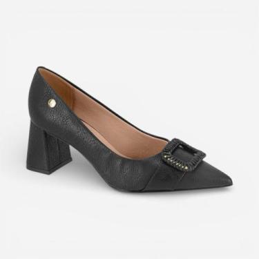 Imagem de Sapato Scarpin Vizzano Salto Bloco Preto, Preto, 37