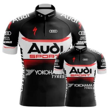 Imagem de Conjunto Camisa Ciclismo Audi Pai E Filho Esportiva Bike Uv Mtb - Deco