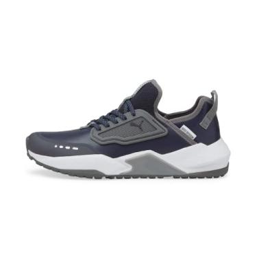 Imagem de PUMA Sapato de golfe masculino Gs.one, Blazer marinho/sombra silenciosa/sombra silenciosa, 8.5