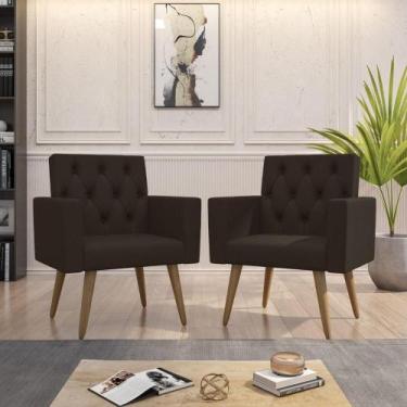 Imagem de Kit 2 Poltronas para Sala Escritório Recepção Sala de Espera Thais mat