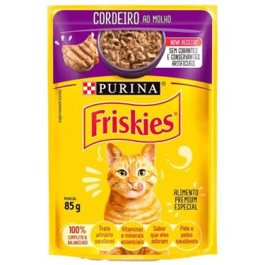 Imagem de Sachê Friskies Cordeiro ao Molho para Gatos Adultos 85g - Purina, Cord