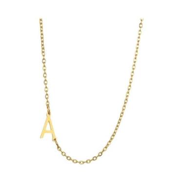 Imagem de Colar Feminino Com Pingente De Letra Inicial A-Z Em Aço Inoxidável - J