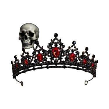Imagem de Tiara Vintage Preta Com Cristais E Strass Para Mulheres, Acessórios De