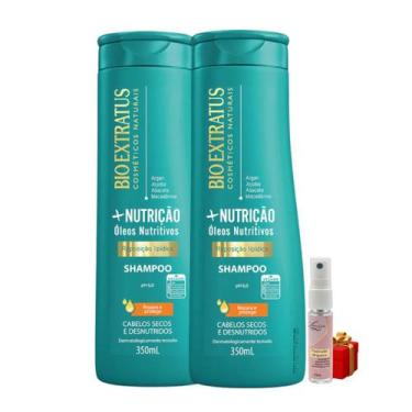 Imagem de Kit 2 Shampoo Mais Nutrição 350 ML Bio Extratus + Presente Lourre 15ml
