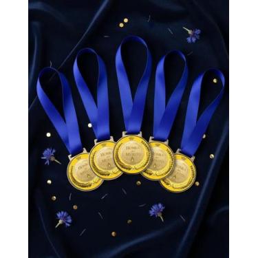 Imagem de Kit 50 Medalhas, Medalha Honra ao Mérito para Premiação Adesivada, 50m