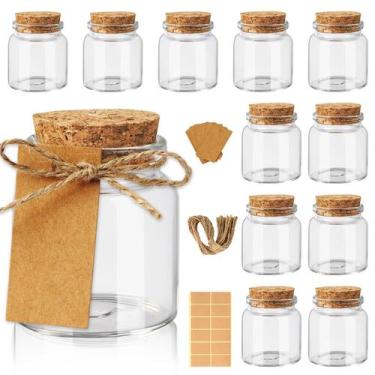 Imagem de Garrafas de vidro OurWarm Mini Jars de 50 ml com cortiça, pacote com 1
