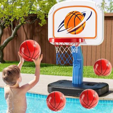 Imagem de Cesta de basquete para piscina NIPLOOOW com altura ajustável
