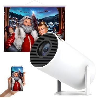 Imagem de Mini Projetor Portatil 5g Wifi 6 Bluetooth 5.0 AOPVUI Android 11 HY300 Projetor 4K 1080 Full HD Suporte 8000 Lumens Para Celular LED Projete até 130 polegadas