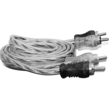 Imagem de Kit 3 Cabos Rca 1 Metro Injetado 1m 4mm Listrado Plug Metal - Tech One