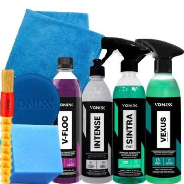 Imagem de Kit limpeza automotiva vexus vfloc intense sintra vonixx completo para