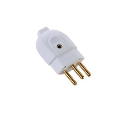 Imagem de Kit 8 Plugue Macho 2p+t 10 A 250 V Tramontina Branco