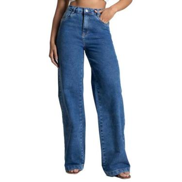 Imagem de Calça Jeans Sawary Wide Leg - 282885 - Azul 36, Azul, 36